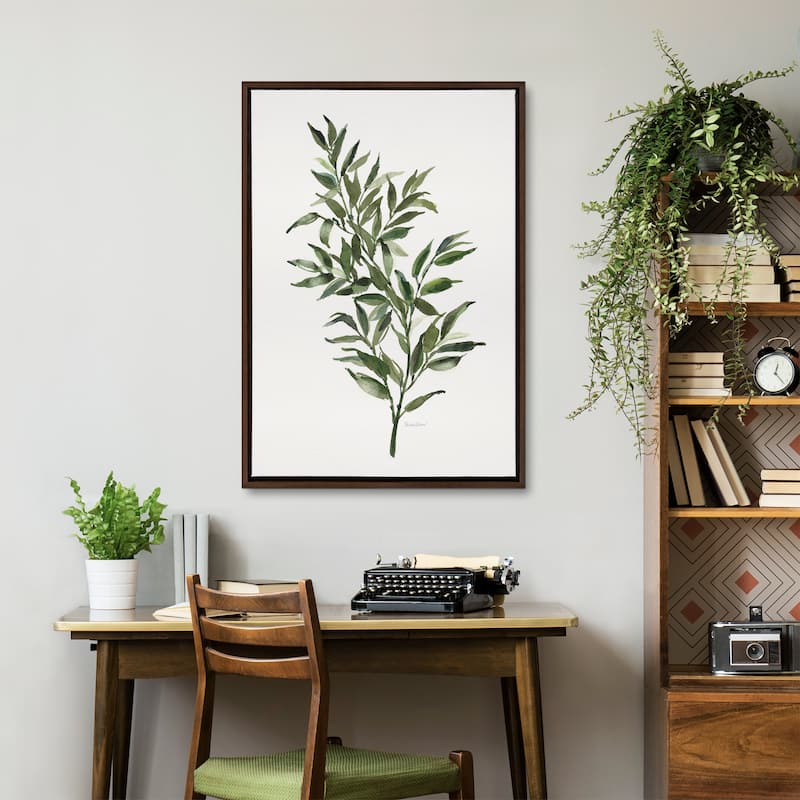 Kate and Laurel Sylvie Ruscus Framed Canvas by Patricia Shaw
