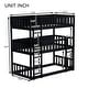 preview thumbnail 24 of 22, Triple Bunk Bed with Built-in Ladder,Twin-Over-Twin-Over-Twin Bunkbeds w/Safety Guardrails