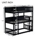 preview thumbnail 3 of 49, Triple Bunk Bed with Ladders,Guardrails,Twin over Twin over Twin