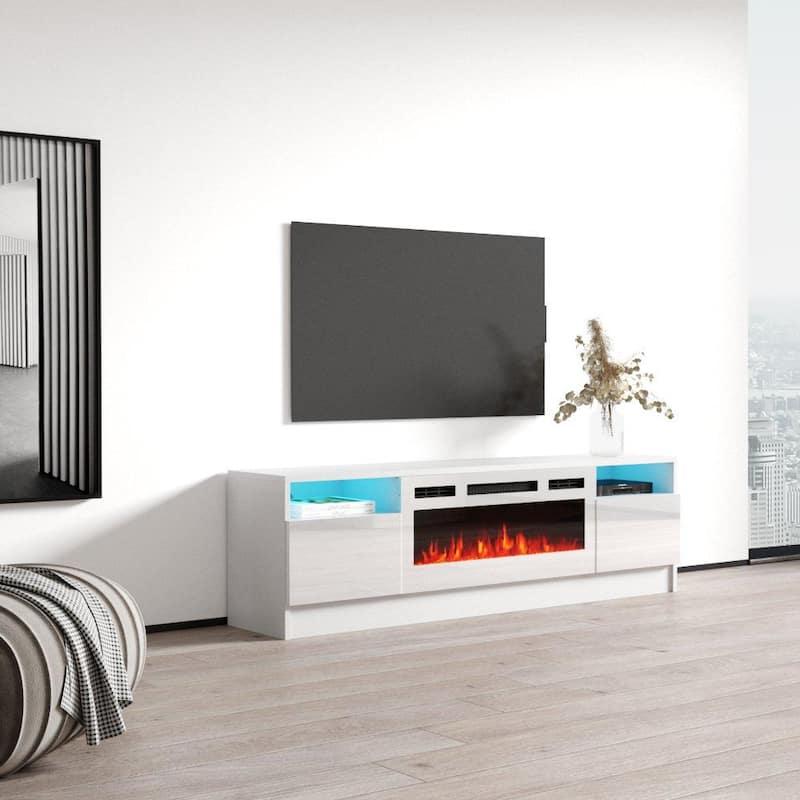 Duke 01 WH-EF Electric Fireplace 63" TV Stand