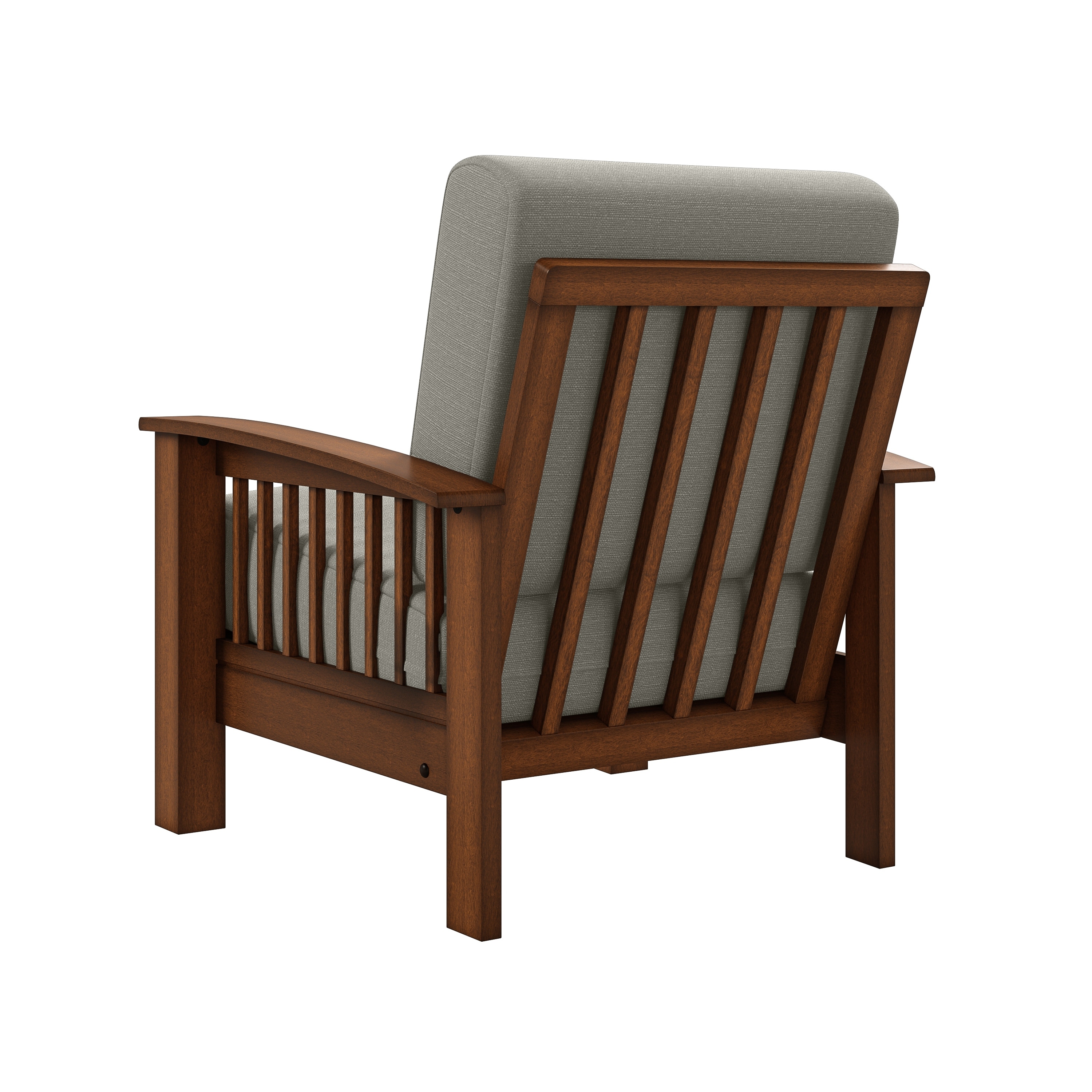 Carson Carrington Mission style Cushioned Solid Wood Arm Chair