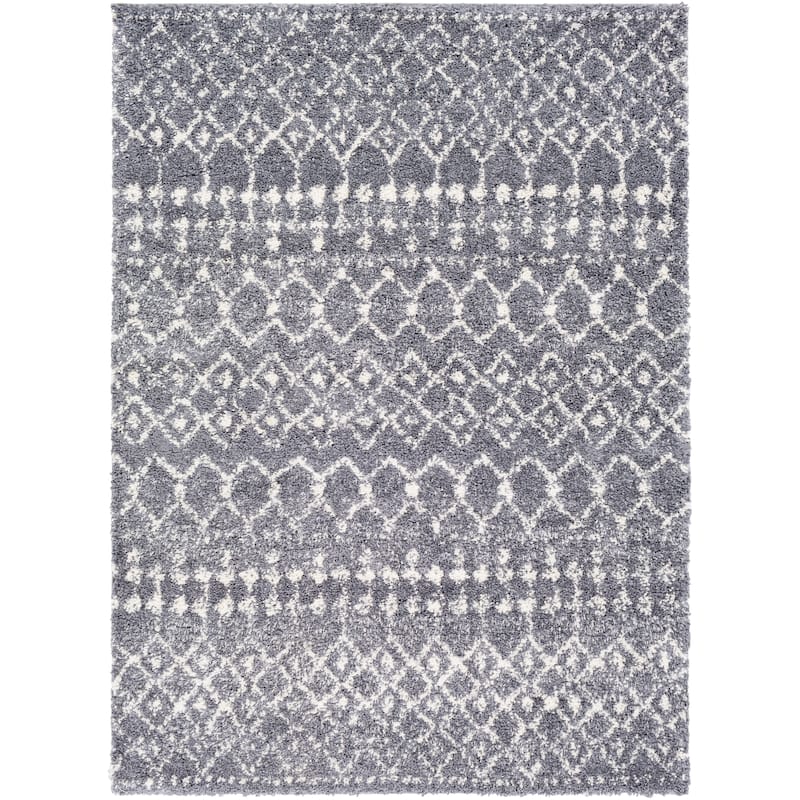 Livabliss Bouchra Moroccan Trellis Shag Area Rug