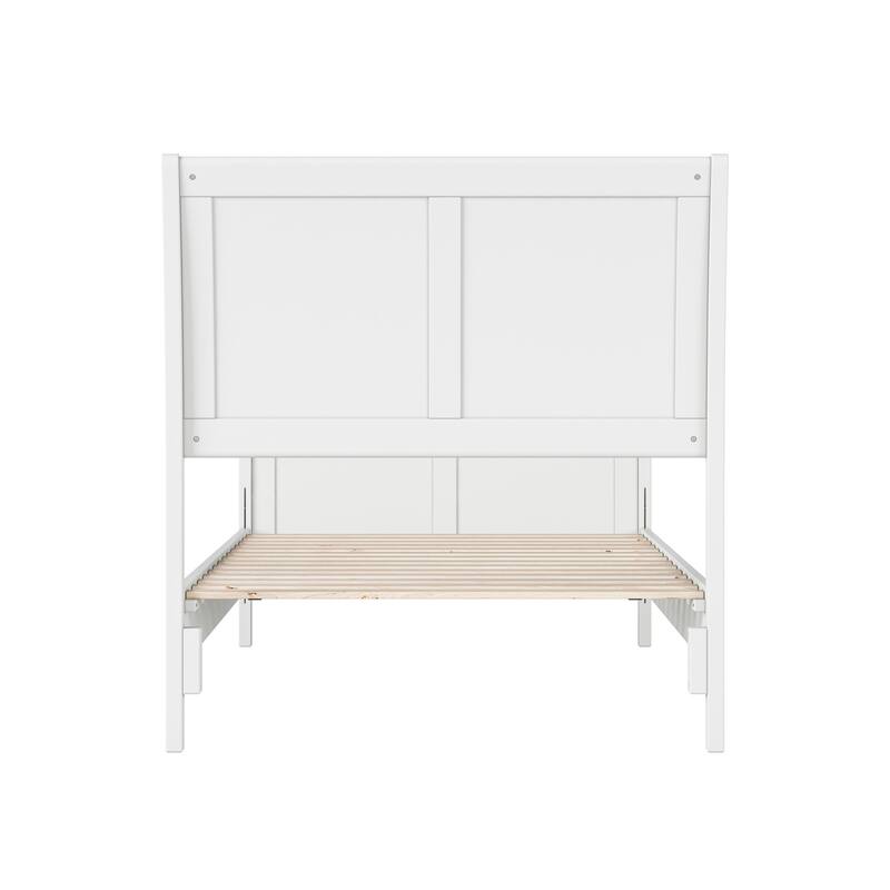 Valencia Solid Wood Low Profile Sleigh Platform Bed with Matching Footboard