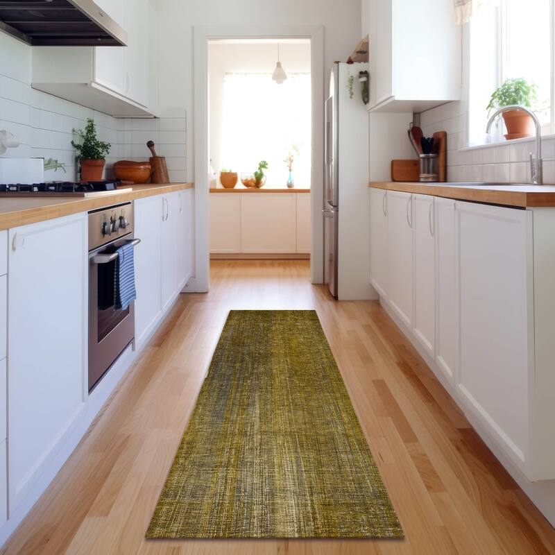 Premium Washable Super Soft Solid Abstract Mayfield Rug - Chocolate - 2' 3" x 7' 6" - Runner