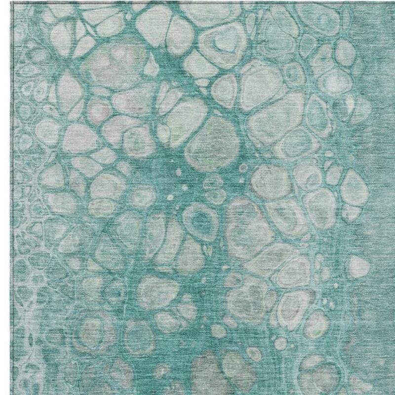 HomeRoots Abstract Transitional Rectangle Outdoor Rug