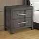 preview thumbnail 6 of 4, Transitional Solid Wood Night Stand With Two Drawers, Gray