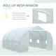 preview thumbnail 6 of 7, Outsunny 12' x 10' x 7' Outdoor Walk-In Tunnel Greenhouse Hot House with Roll-up Windows, Zippered Door, PE Cover, White