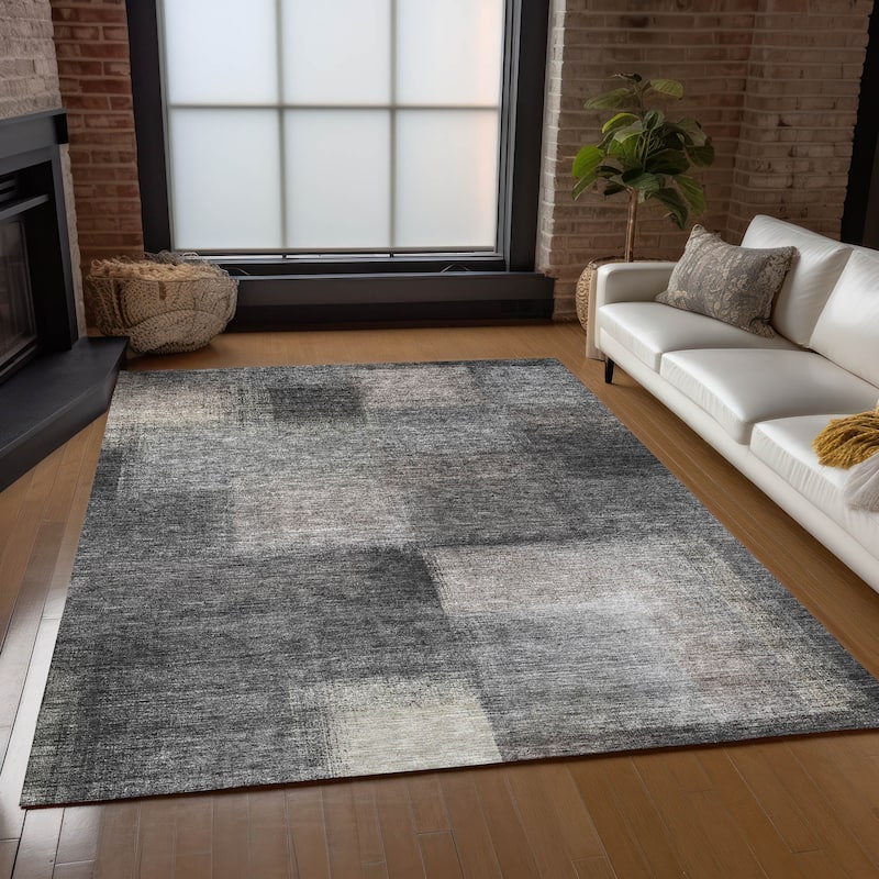 Machine Washable Indoor/ Outdoor Chantille Casual Ombre Rug