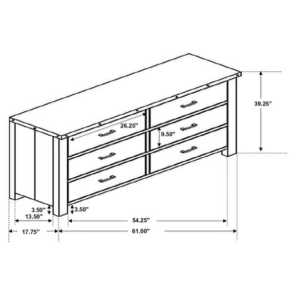 Sembene 6drawer Dresser Antique Multicolor On Sale Bed Bath