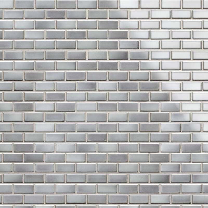 Merola Tile Hudson Subway Grey Eye 11-3/4" x 12" Porcelain Floor and Wall Tile
