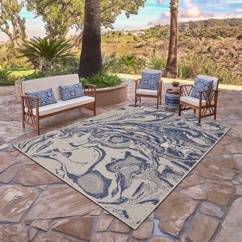 Sevita Abstract Oasis Indoor Outdoor Rug