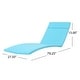 preview thumbnail 24 of 88, Salem Outdoor Chaise Lounge Cushion by Christopher Knight Home