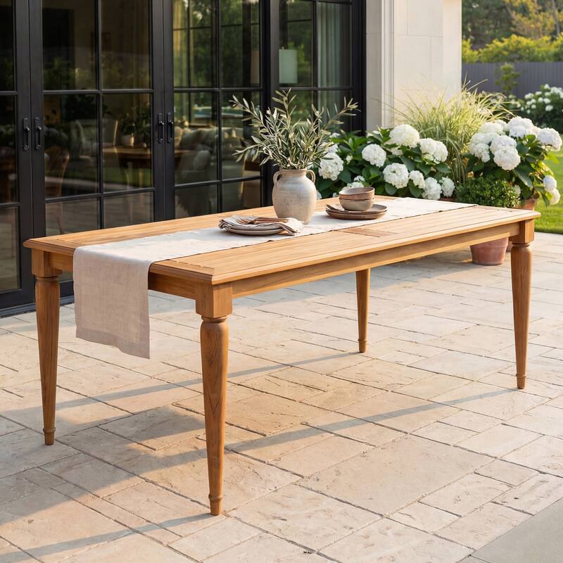 Cambridge Casual Ventura Teak Outdoor Rectangular Dining Table - Natural Teak