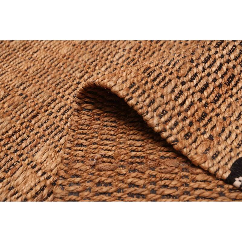 ECARPETGALLERY Braided Weave Palas Denizli Tan Jute Rug - 5'5 x 7'9