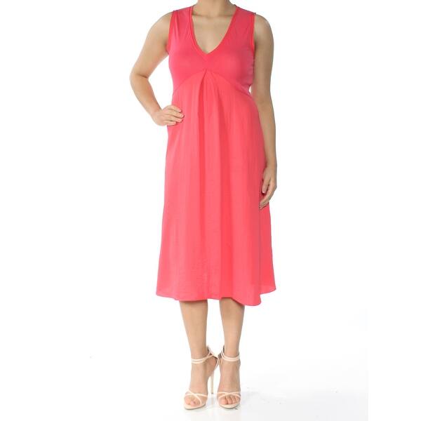 Shop Rachel Roy Womens Coral Sleeveless Midi A Line Dress Size S