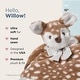 preview thumbnail 2 of 4, Baby Lil' Willow Snuggler, 15 Inch Woodland Baby Fawn Plush Stuffed Animal Security Blanket Lovey for Babies