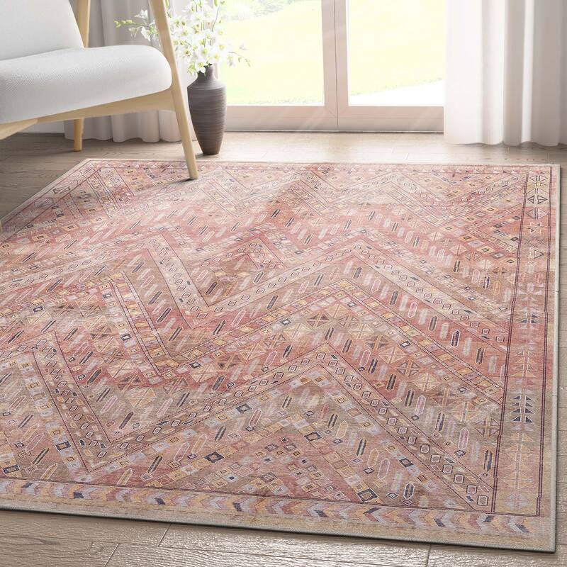 Well Woven Asha Vintage Anya Machine Washable Area Rug