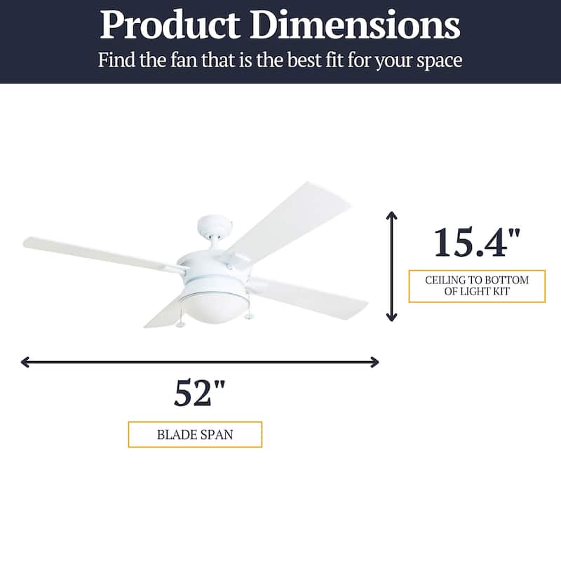 Copper Grove Ayre 52-inch White Outdoor 4-blade Ceiling Fan
