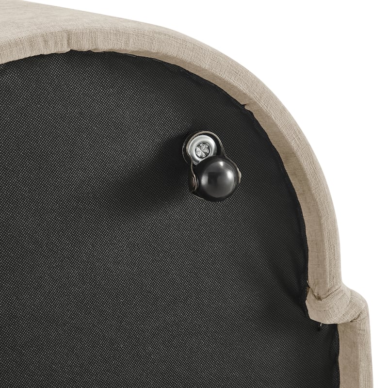 NPD Furniture Cabrina Chenille Dining Chair with Casters