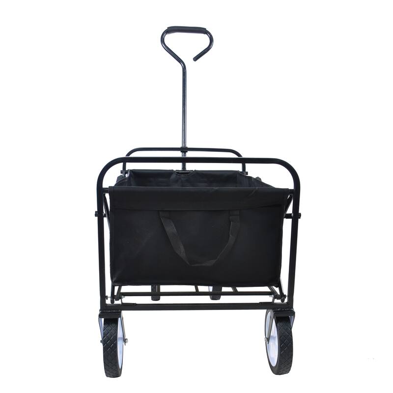 Multipurpose Steel Folding Wagon for Garden, Shopping, and Beach Outings