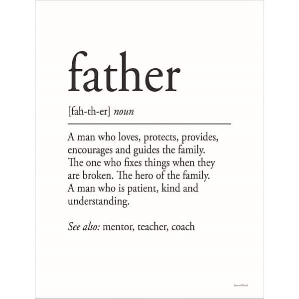 Lettered & Lined 'Father Definition 2' Canvas Art