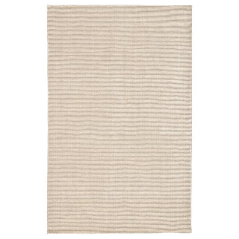 Phase Handmade Solid Color Textured Wool/ Viscose Area Rug - 8' x 10' - Silver/White - Rectangle