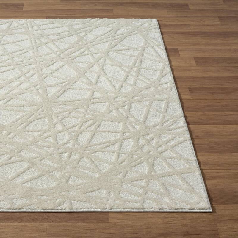 Luxe Weavers Geometric Abstract Lines Area Rug
