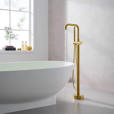 Florin Single Lever Handle Freestanding Floor Mounted Tub Filler with Handshower