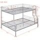 preview thumbnail 11 of 31, Contemporary Full XL Over Queen Metal Bunk Bed Kids Bed with Stairs,Save Space,Split Into Two Beds