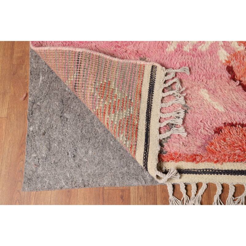 Orange & Pink Moroccan Large Area Rug Hand-Knotted Wool Carpet - 12'0" x 18'5"