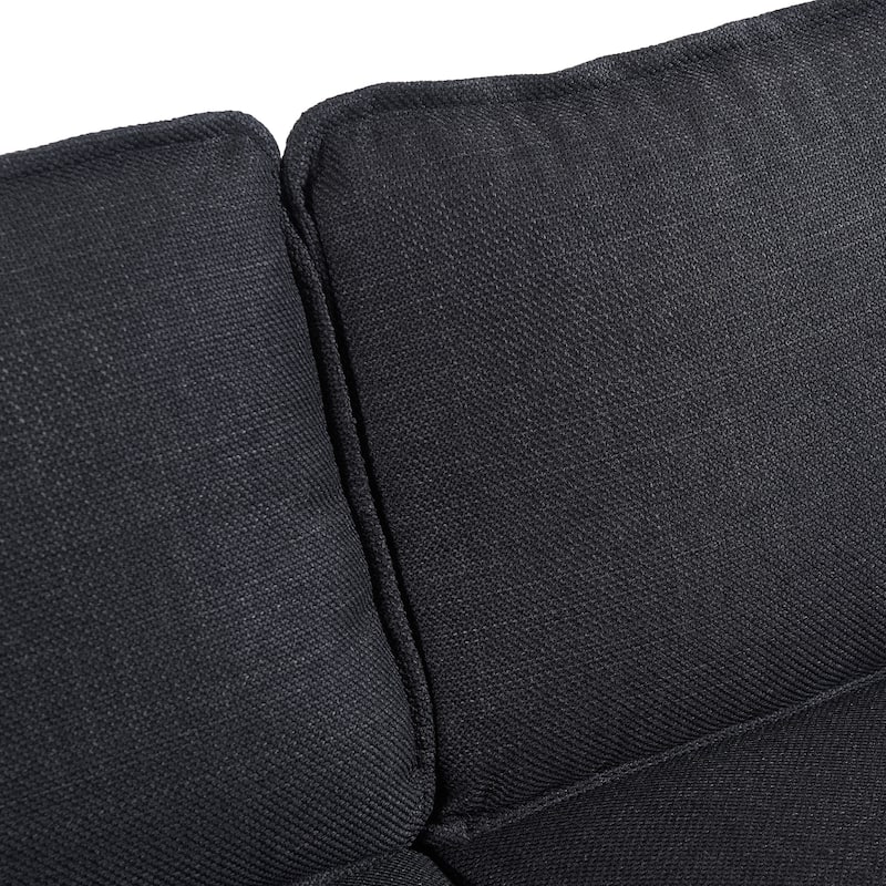 78'' Fabric L-Shaped 3-Seater Sectional Sofa with Storage Ottoman, USB Port, Cup Holders, and Magazine Bags