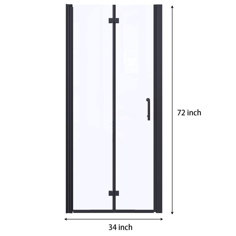 Semi-Frameless Shower Doors with Clear Glass