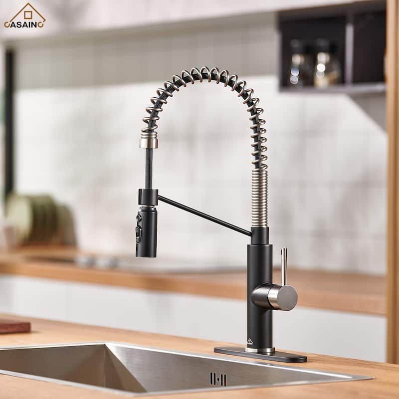 Single Handle Pull-Down Sprayer Kitchen Faucet