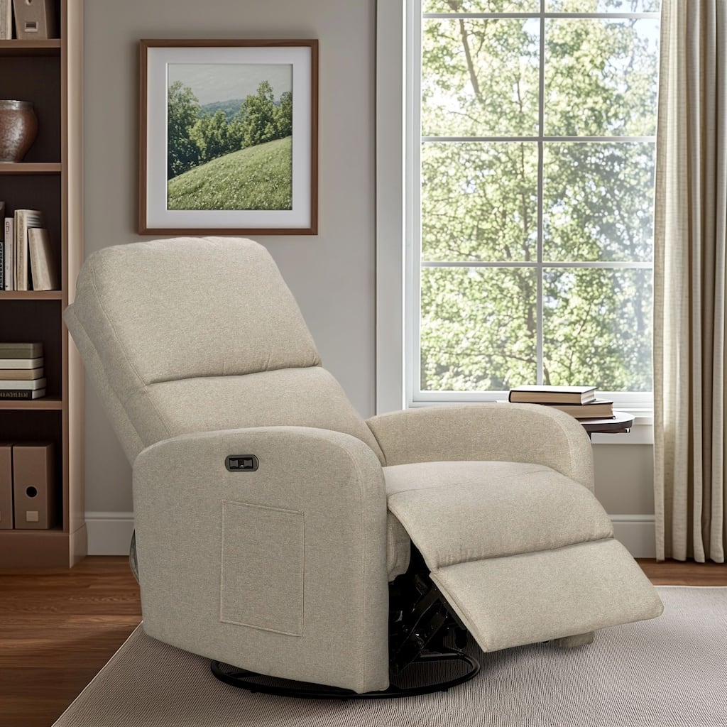 INK IVY Dakota Power Recliner 3-in-1 with Swivel, Glider, USB Ports
