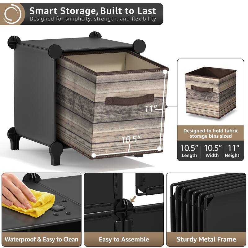 Sorbus Cube Storage Organizer – Waterproof Cubby Shelf for Closet, Toys, Books, Shoes, Décor – Space-Saving Bookshelf