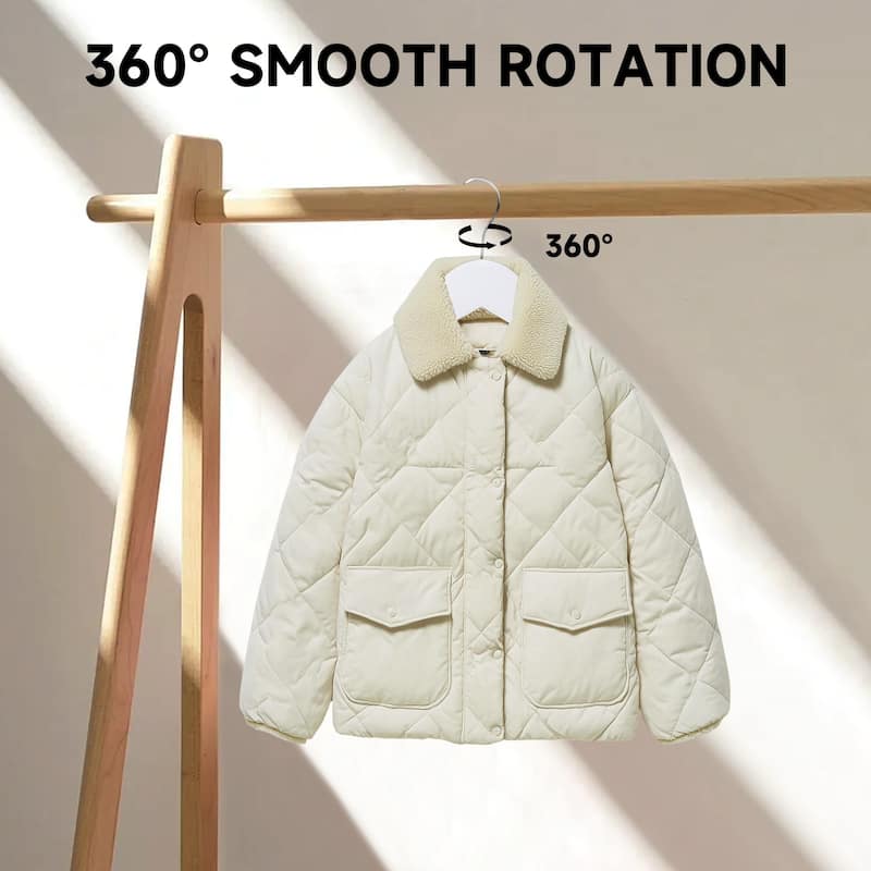 BP4U Premium Solid Wood Hangers with Non-Slip Trouser Bar, Heavy-Duty Suit Coat Wooden Hangers for Jackets, Shirts, and Dresses