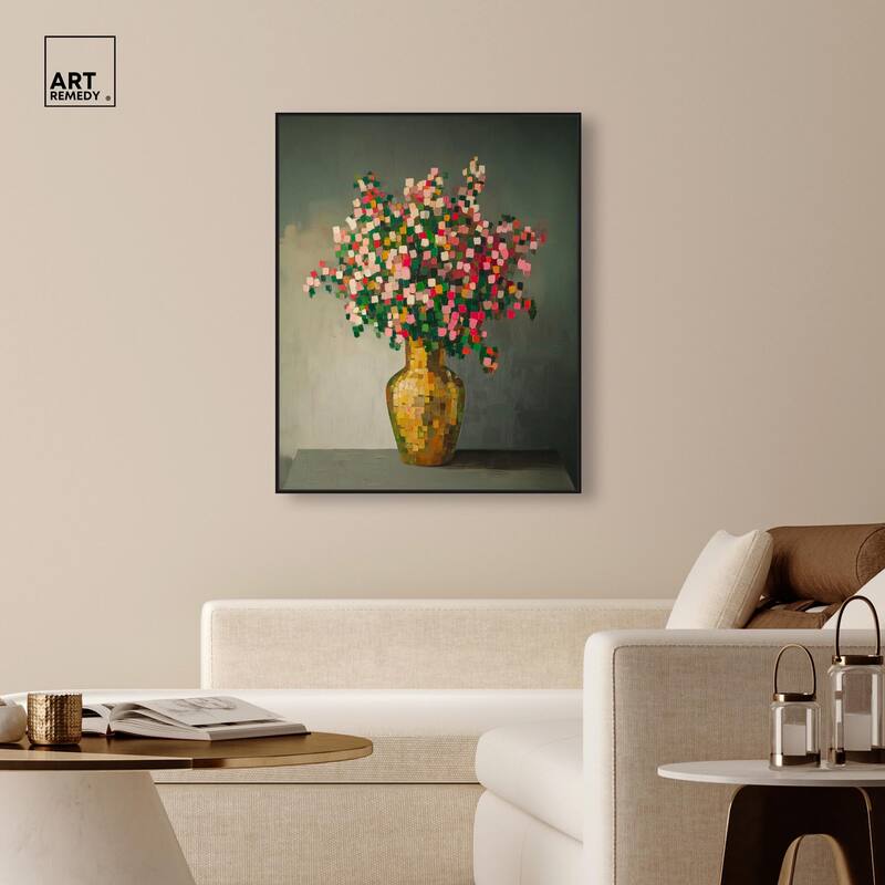Pixel Bloom I Canvas by Art Remedy