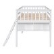 preview thumbnail 13 of 16, Multi-function Sturdy Wooden Twin Size Loft Bed With Removable Desk and Cabinet
