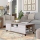 preview thumbnail 2 of 7, Mankx Mid-Century Modern White 47-inch 3-Shelf Coffee Table by Furniture of America