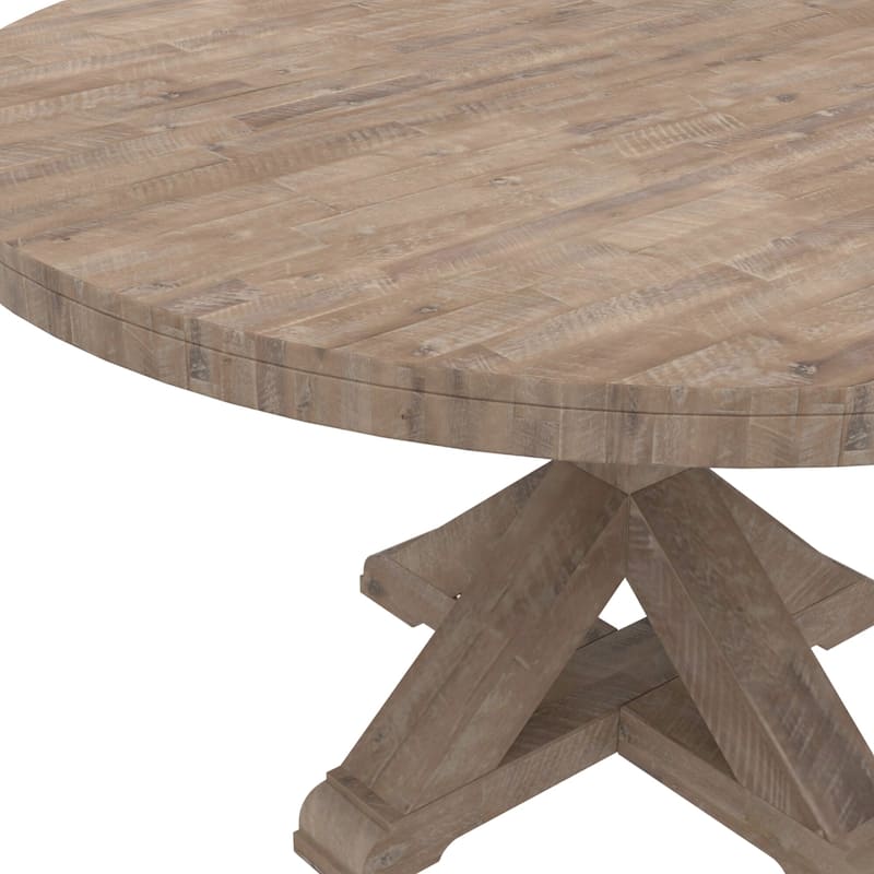 Alpine Furniture Newberry 54 in. W Round Dining Table, Natural - N/A