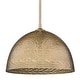preview thumbnail 3 of 4, Golden Lighting Shepard 1-light Pendant in Modern Brass and Modern Brass shade - Modern Brass