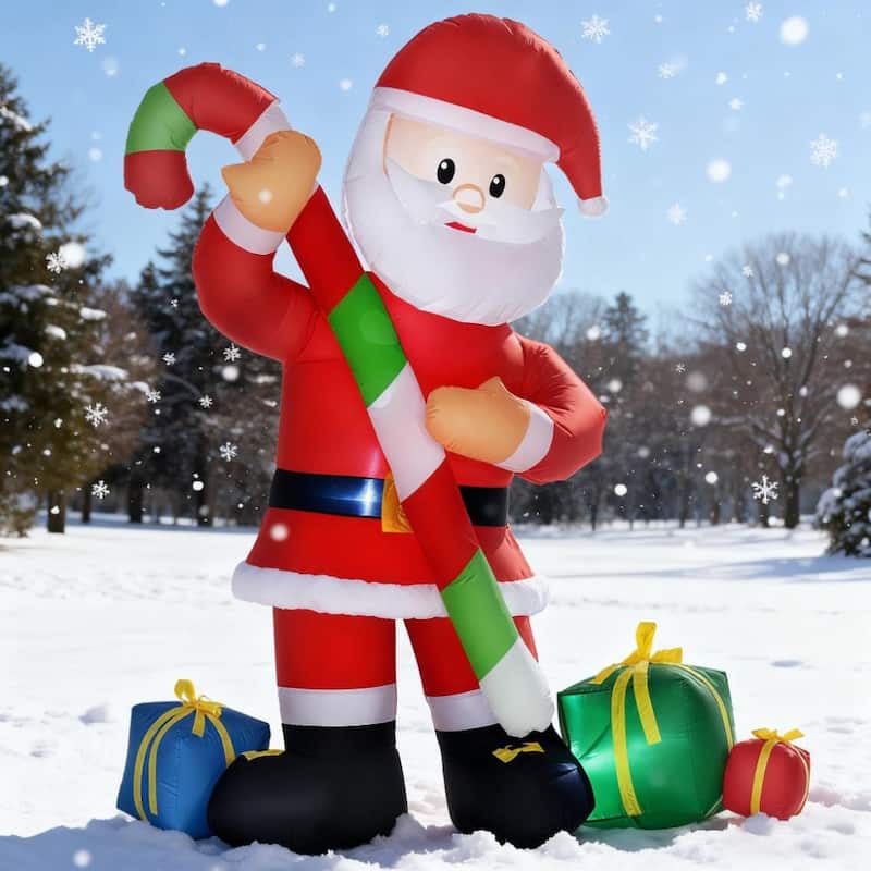 Anmytek 6FT Festive Christmas Inflatable - Outdoor Yard Holiday Decor - Multi