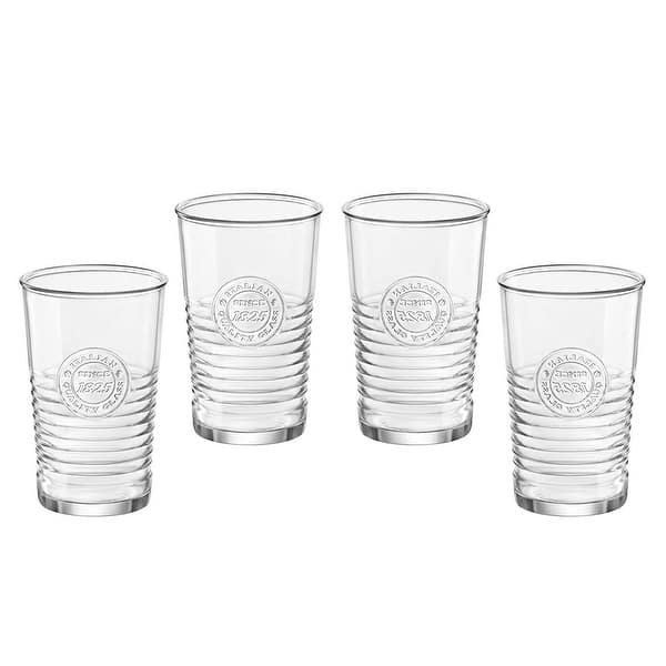 ik heb dorst preambule Humanistisch Bormioli Rocco Vintage Style Officina1825 Cooler Glass, Set of 4, 16 oz -  Clear - Overstock - 33743646