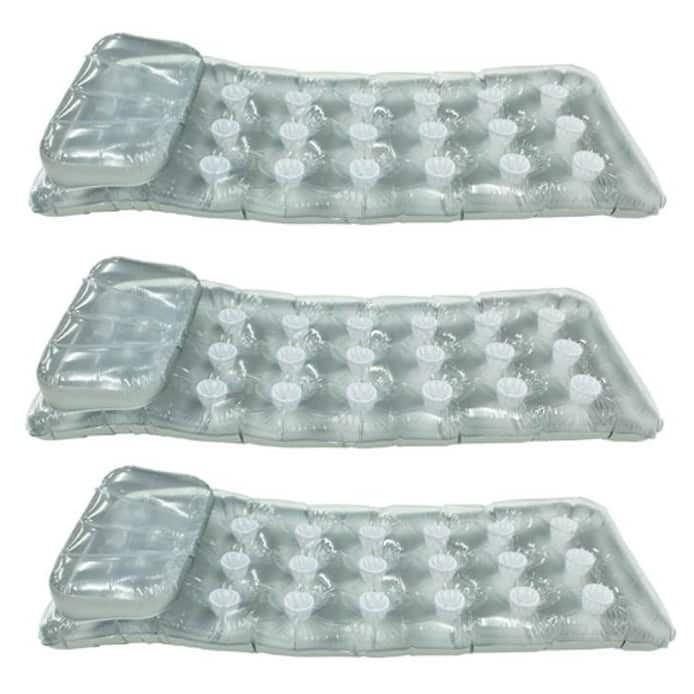 Intex 18-Pocket Mattress Suntanner Pool Lounger w/ Headrest (3 Pack) | 58894EP - 2.8