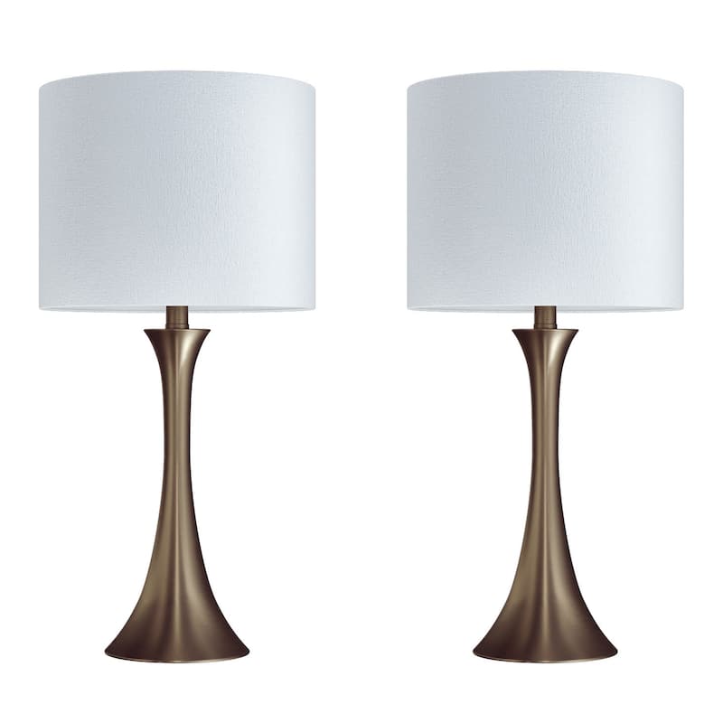 Porch & Den Bakkom 24" Metal Table Lamp (Set of 2)