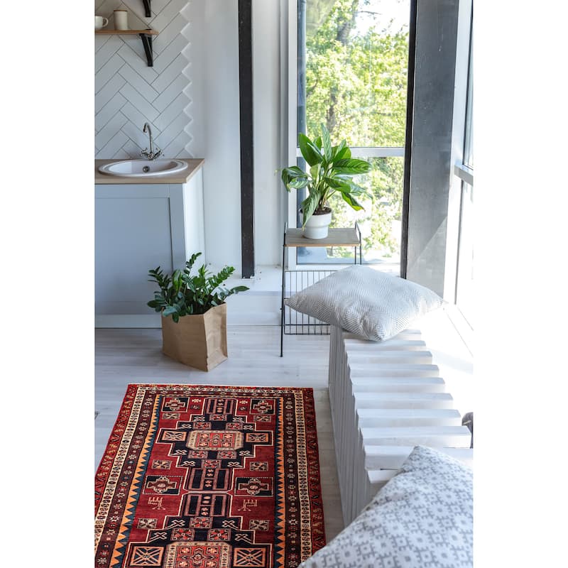 ECARPETGALLERY Hand-knotted Konya Anatolian Red Wool Rug - 4'6 x 9'3