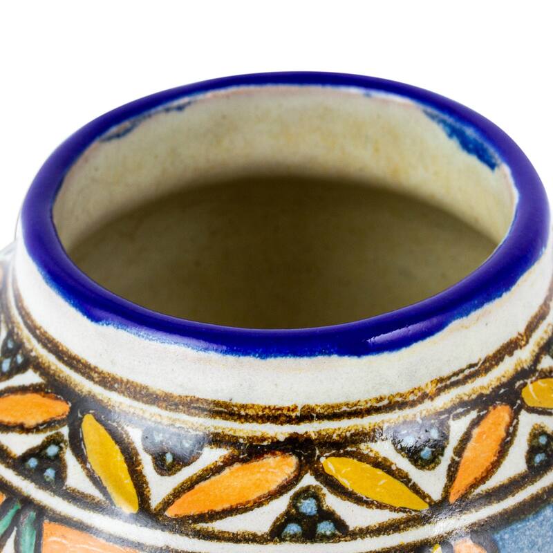 Novica Handmade Desert Fruits Ceramic Flower Pot