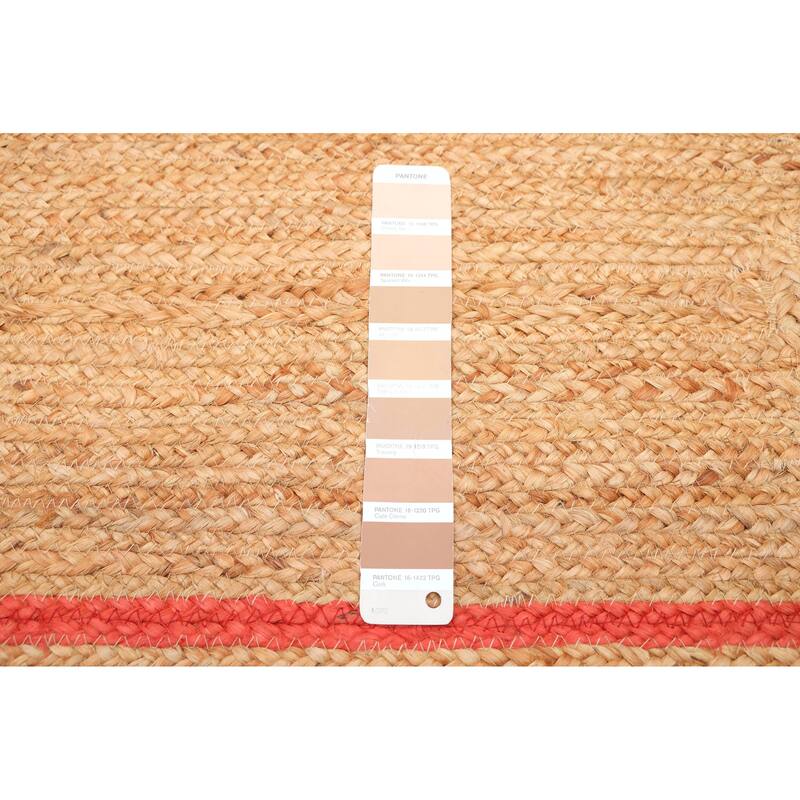 ECARPETGALLERY Braided Weave Palas Denizli Tan Jute Rug - 2'7 x 6'7