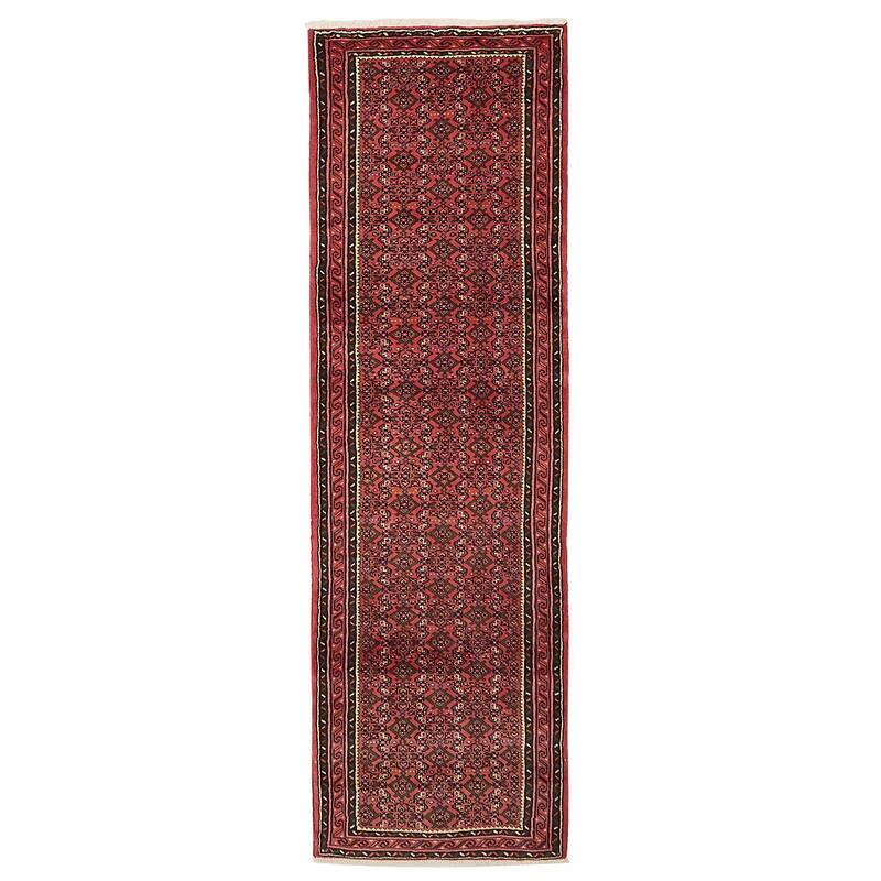 ECARPETGALLERY Hand-knotted Andelz Red Wool Rug - 2'9 x 9'6