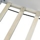 preview thumbnail 7 of 11, King Size Upholstered Bed Grounded Bed Slats Platform Bed with Safety Fence and Stairs, Rectangle Framework Easy Assembly